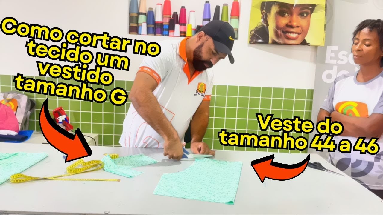 Como cortar no tecido um vestido no tamanho G#corteecostura#cortes#dicasincriveis#aulapresencial