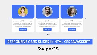 Responsive Card Slider with HTML CSS & JavaScript || SwiperJS