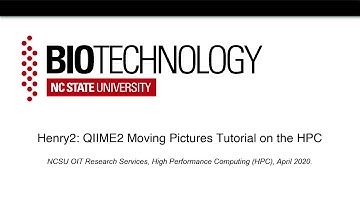 QIIME2 Moving Pictures Tutorial on the HPC