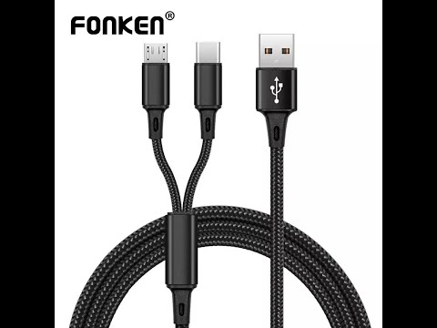 Двойной, Нормальный кабель на 1.2 метра. Type-C и MicroUSB. Советую. 1.83$.