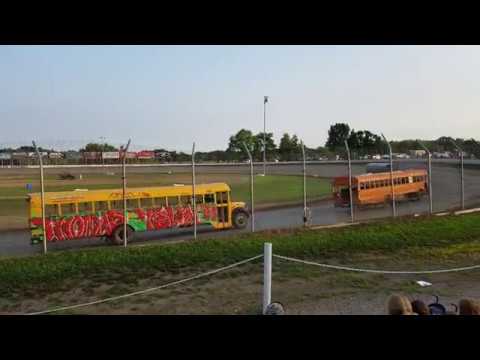 School Bus Racing at Ogilvie Raceway, Ogilvie, Minnesota, Turbo Diesel ...