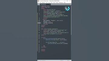 Search Bar Using Html CSS & JavaScript