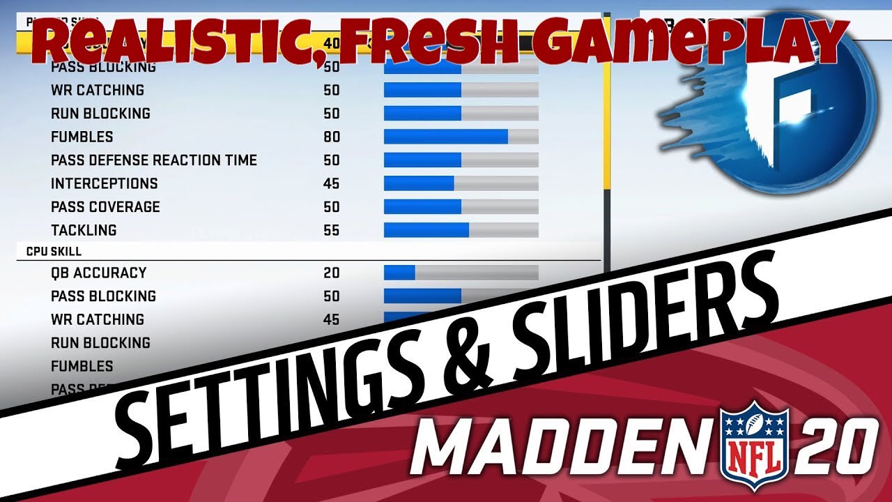 My Madden 20 Realistic Sliders Updated