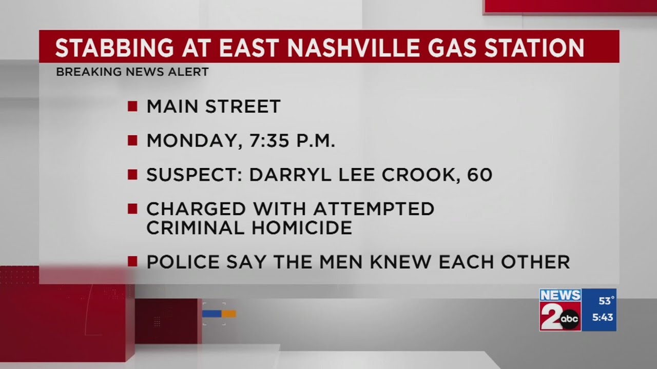 Man stabbed at East Nashville gas station - YouTube