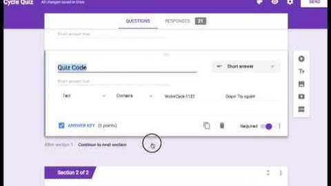 Google Forms- Limiting Access with a "Quiz Code"