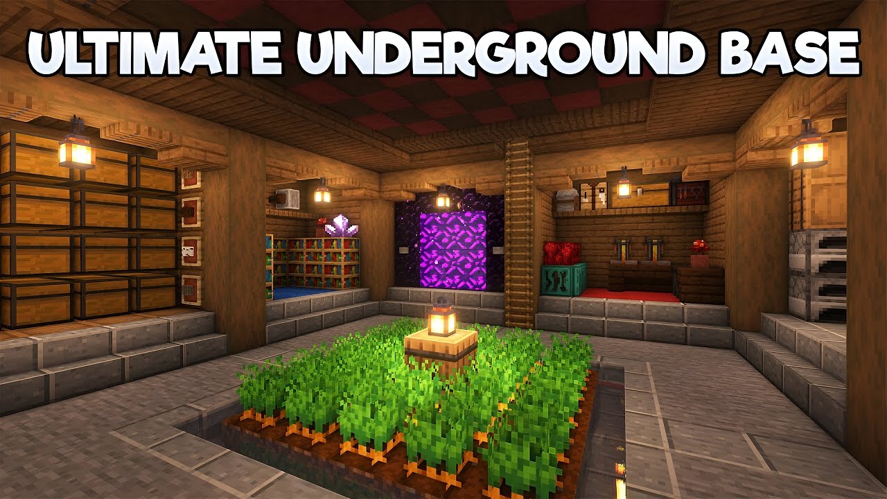 Minecraft Ultimate Secret Underground Base Tutorial #minecraft # ...