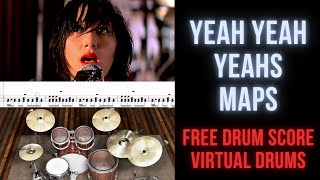Download Lagu Yeah Yeah Yeahs - Maps (Drum Transcription Sheet Music Score, Virtual Drums) MP3