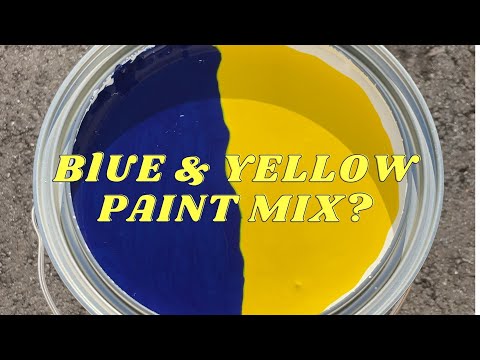 Super Chill Blue & Yellow Paint Mix? #shorts