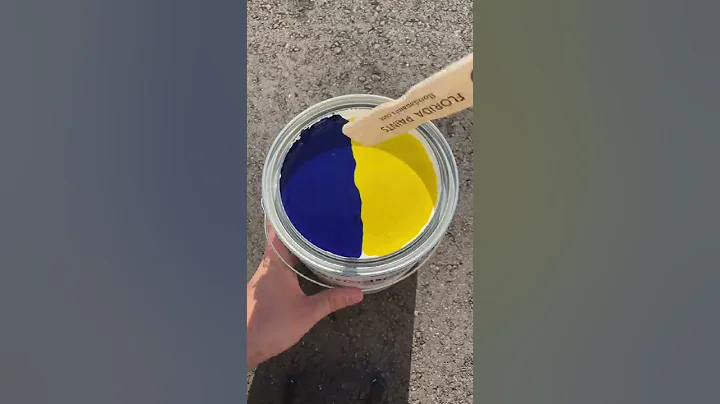 Super Chill Blue & Yellow Paint Mix? #shorts - DayDayNews