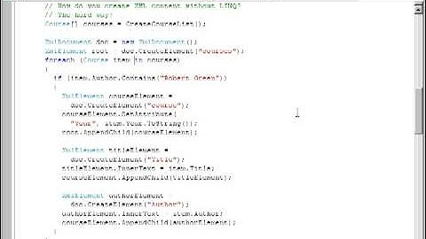 LINQ Using Visual C# 2008 tutorial: LINQ to XML