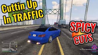 BEGINNER Drivers LEARN How To Cut In Traffic Properly In AMG Benz - GTA V No Hesi