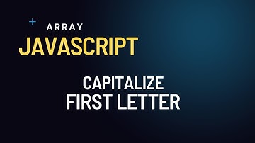 Capitalize First Letter of Each Element of an Array