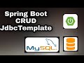 Spring Boot | CRUD | JdbcTemplate