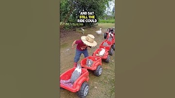 This Child built a Train for his Farm Animals 😲❤️