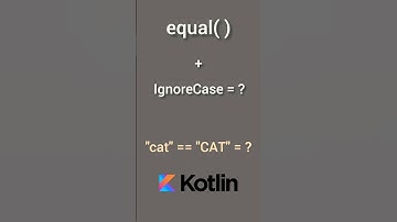 Compare Case sensitive strings equal( ) ignoreCase #kotlin #tips #tricks #shorts #android #java