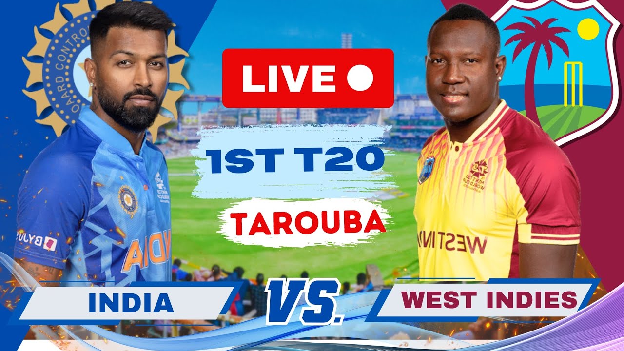 India vs West Indies 1st T20 Live IND vs WI 1st T20 Live Scores and Commentary #livescore