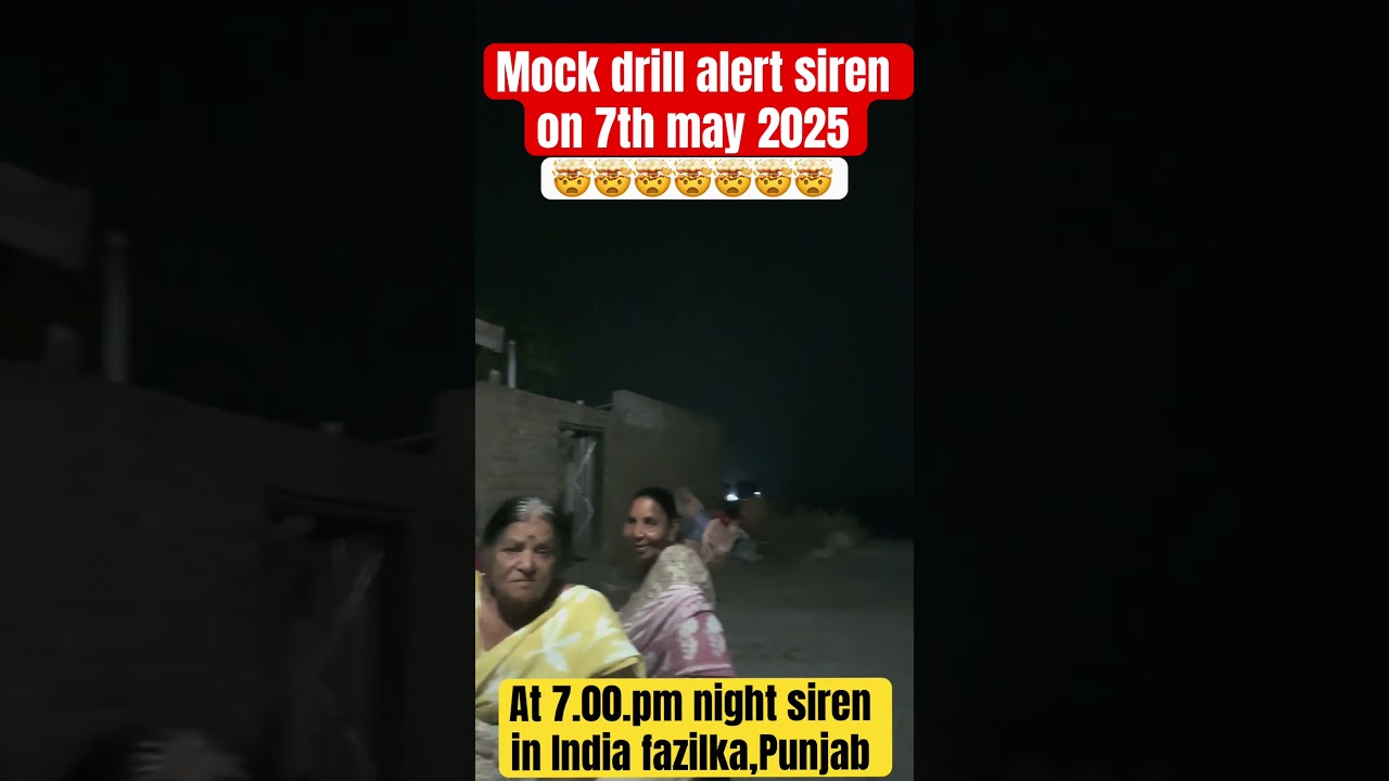 Mock drill alert siren at Fazilka’s Punjab in india.high sound quality 