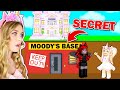 I caught moody building a secret base under my house in adopt me roblox