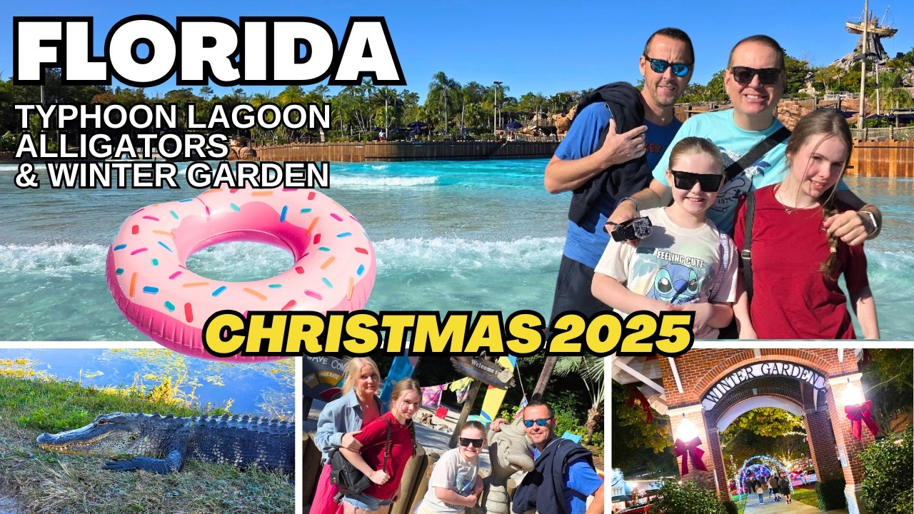Rope Dropping Typhoon Lagoon, Lake Apopka Gators & Winter Garden Lights | Florida Disney World Vlog