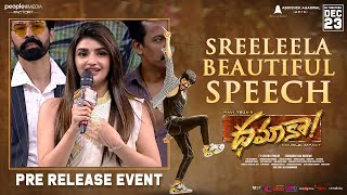 Sreeleela Beautiful Speech | Dhamaka Pre-Release Event LIVE | Ravi Teja | Trinadha Rao Nakkina