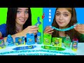 Green Food VS Blue Food ASMR EATING Nerds Rope Candy Race, Super Sour Candy