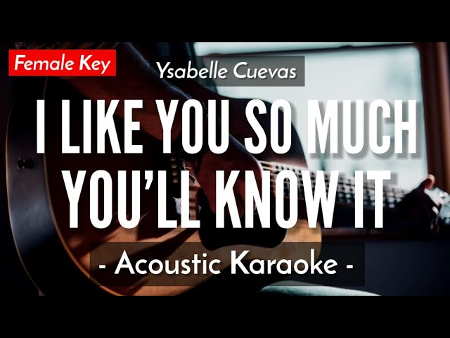 I Like You So Much You'll Know It [Karaoke Acoustic] - Ysabelle Cuevas [Female Key | HQ Audio] class=