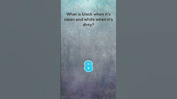 What is black when it’s clean and white when it’s dirty? #brainteasers