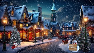 Winter Wonderland: Christmas Village Ambience with Blizzard and Wind Sounds | Relaxing Sleep Aid by Muny Autumn  4,464 views 5 months ago 6 hours