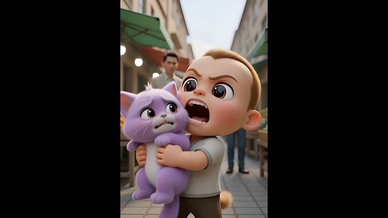 Hungry Poor Cat trying to steal fish