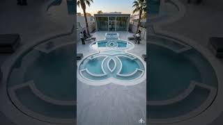Lüks Chanel Havuz Yapımı Timelapse 💎 Double C Bahçe Dönüşümü