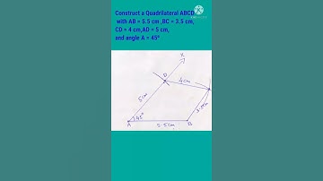 Construction of Quadrilateral when 4 sides and one angle is given/ Exercise 3.1 / 8 th class