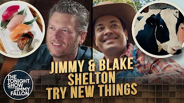 Jimmy and Blake Shelton Try Things Together | The Tonight Show Starring Jimmy Fallon