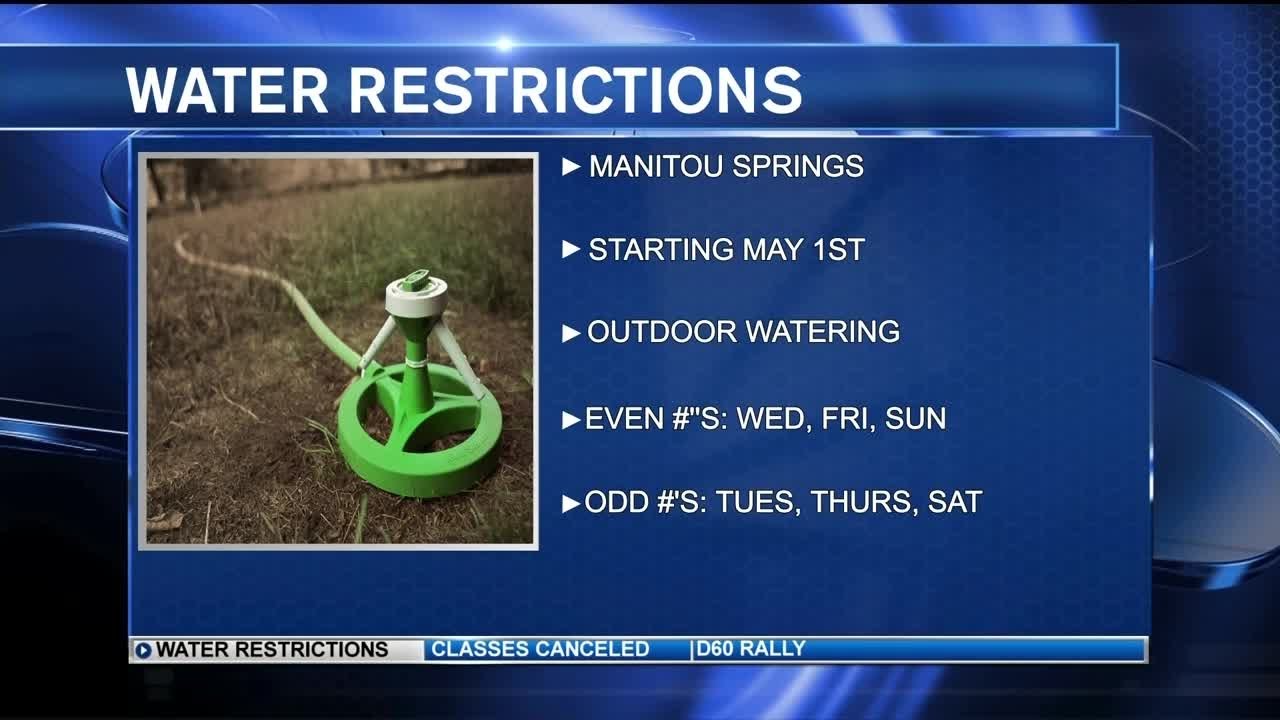 Manitou Springs to implement level one water restrictions