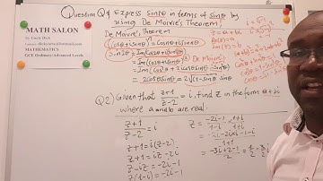 Mathematics GCE Advanced level: complex numbers