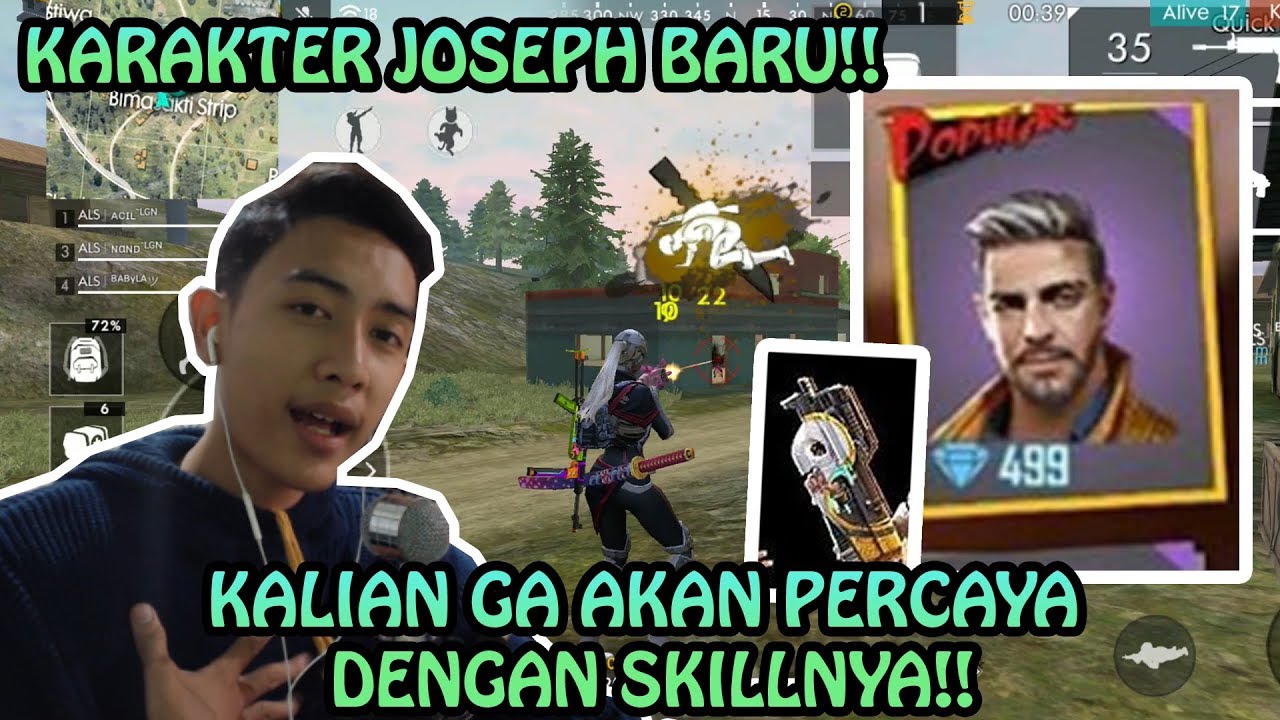 Gokil Karakter Baru Joseph Skillnya Keren Banget Garena Free Fire