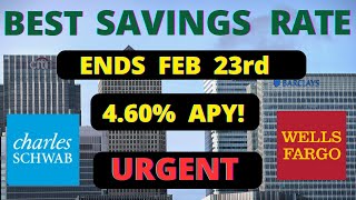 ⚠URGENT⚠ 4.6% Savings Account Interest Rate Ends | 2024 Wells Fargo Best Savings & CD Rates