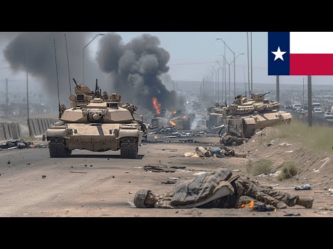 U.S CIVIL WAR BEGUN? Texas Armed Rebels open fire on National Guard Tanks near the border