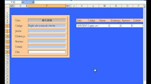 Formulário excel - Macro