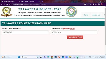 Live TS Lawcet result 2023 check|ts lawcet 2023 result live out|Ts Lawcet 2023 results declared live