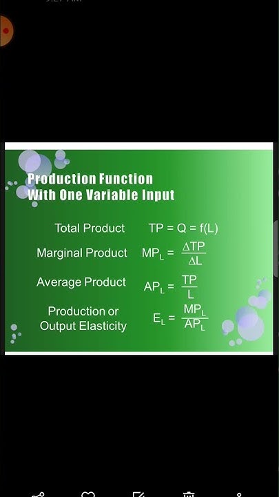 Total product , Average product and Marginal product formula #Economics ...