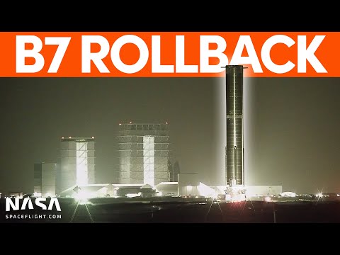 Booster 7 Rolled Back for Repairs | SpaceX Boca Chica