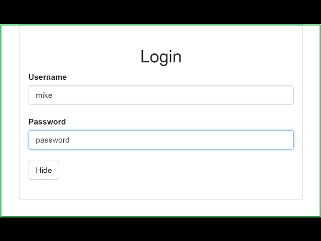 How To Create A Show Password Button using Jquery