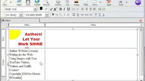 Lesson 2 - Creating a Basic Author Website and Adding Navigational Links