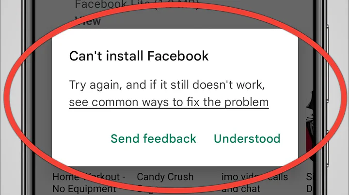How To Fix Can't Install Facebook In Play Store | Can't Install Facebook App Android