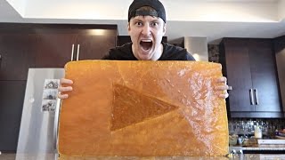 GIANT GUMMY GOLD PLAY BUTTON (WORLD RECORD 200+ LBS) IMPOSSIBLE?