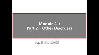 PSYCH 1100 (Intro to Psychology) Module 41 Part 2