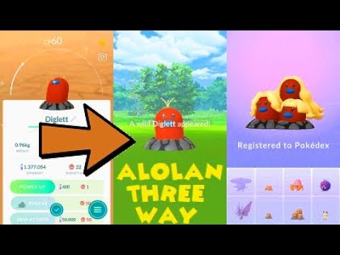 Video: Alolan Diglett Un Geodude Ierodas Pok Mon Go