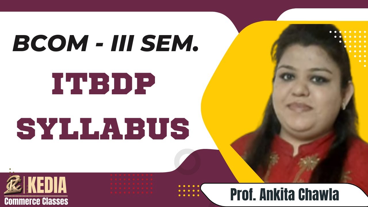 Itbdp bcom ii year iii semester syllabus of information technology