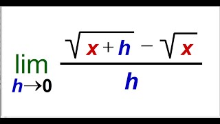 Derivative of sqrt (x) from the limit definition
