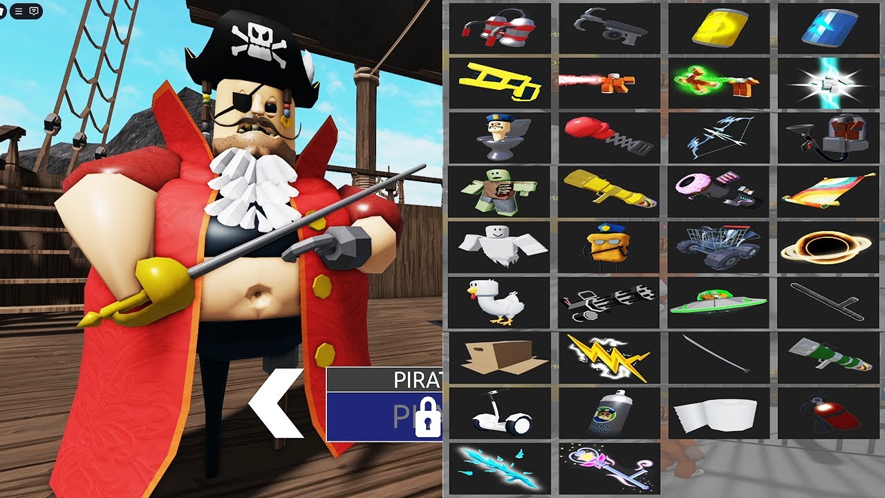 All Items Unlocked PIRATE BARRY'S PRISON RUN OBBY HARD MODE - Roblox Update All Morphs Full Gameplay